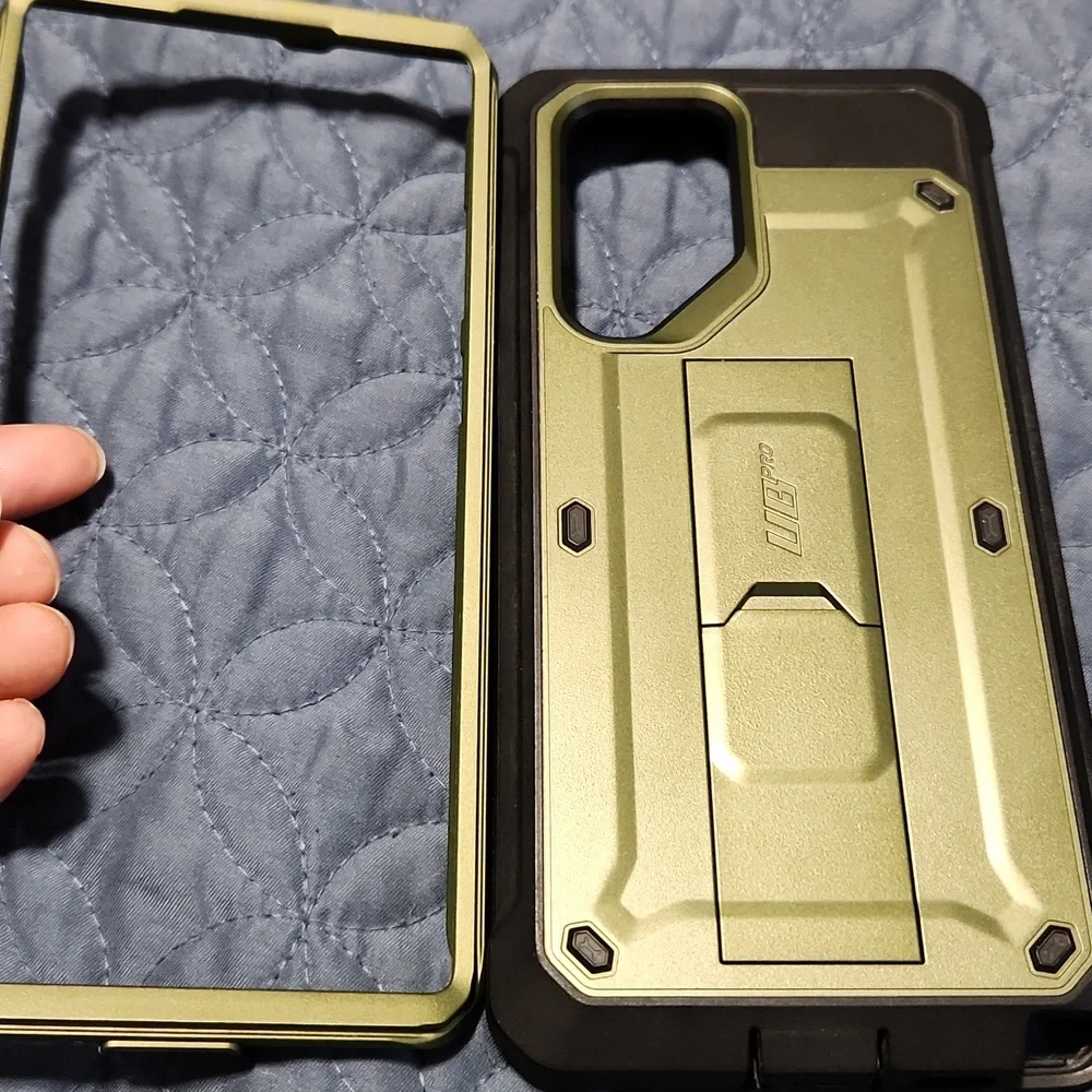 S22 Ultra Green Supcase Wiyh Belt Clip Case